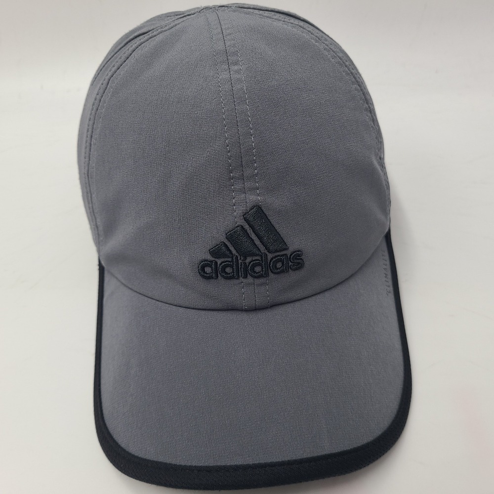 Adidas Hat Adjustable Gray Black Climalite Golf Casual Performance Running Men‎
